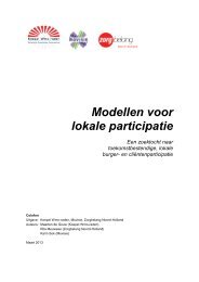 Modellen voor lokale participatie - Koepel Wmo-raden