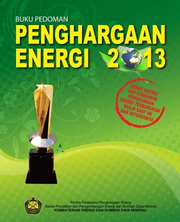 BUKU PEDOMAN - Penghargaan Energi 2013