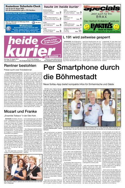 Sonntag 19.08.2012 herunterladen - Heide Kurier