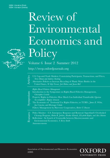 Front Matter (PDF) - Review of Environmental Economics and Policy