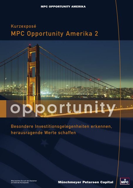 MPC Opportunity Amerika 2 - ohne-agio