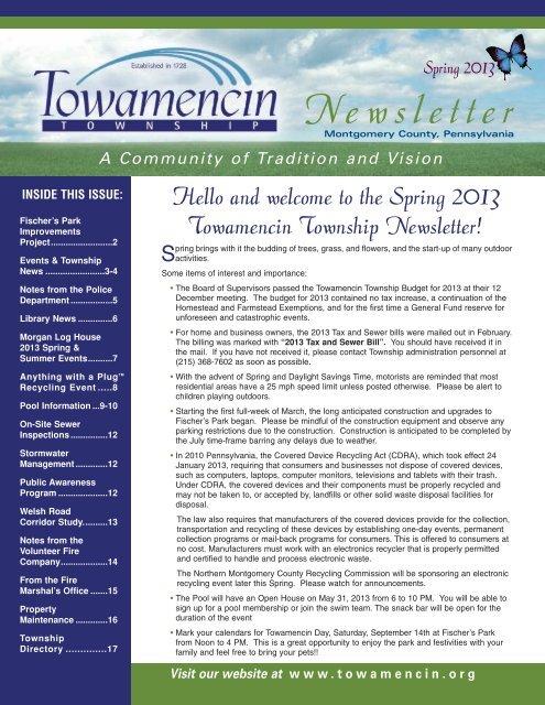 Spring 2013 - Towamencin Township