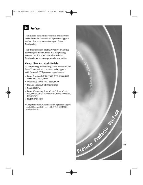 PCI TriManual-Intro - Sonnet Technologies