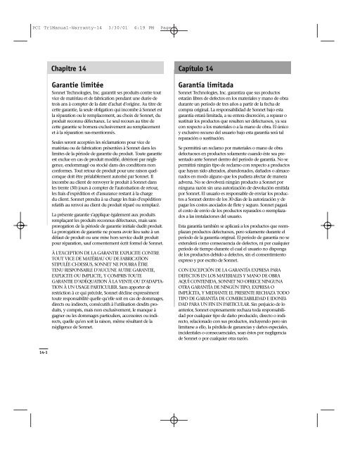 PCI TriManual-Intro - Sonnet Technologies