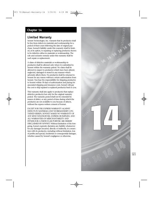 PCI TriManual-Intro - Sonnet Technologies