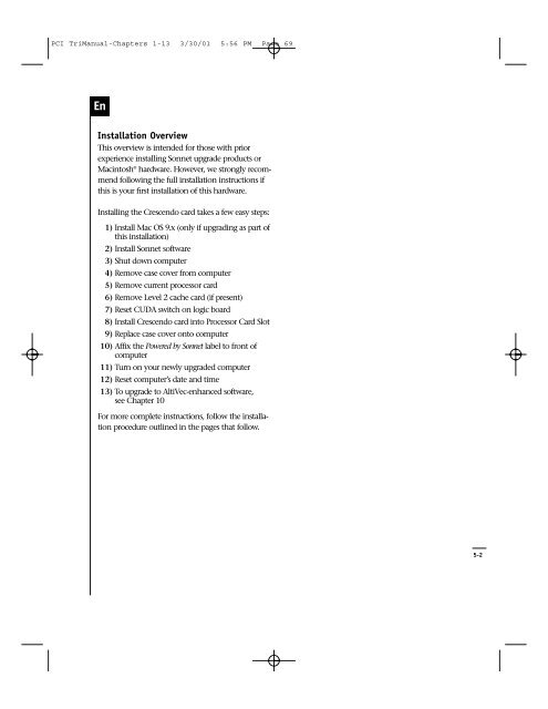 PCI TriManual-Intro - Sonnet Technologies