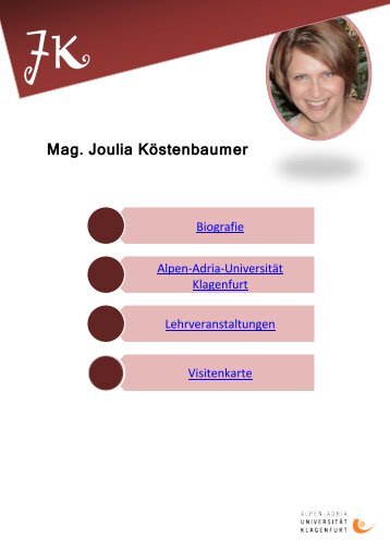 Mag. Joulia KÃ¶stenbaumer - UniversitÃ¤t Klagenfurt
