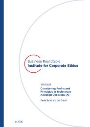 BRI-1003A - Business Roundtable Institute for Corporate Ethics