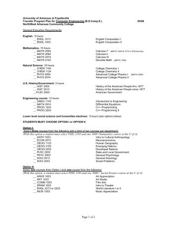 Page 1 of 2 - College of Engineering - University of Arkansas