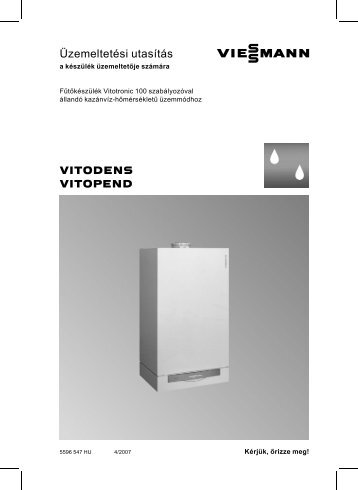 Vitodens 200-W, Vitotronic 100 kezelőegységgel (2004 ... - Viessmann