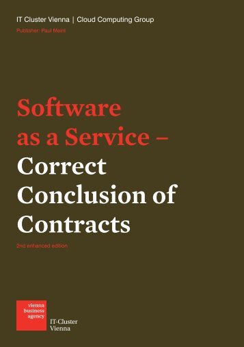 Software as a Service â Correct Conclusion of Contracts