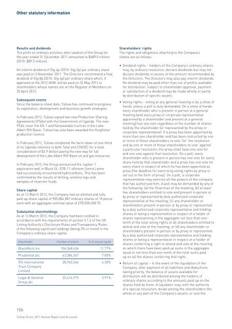 2011 Annual Report PDF - Tullow Oil plc