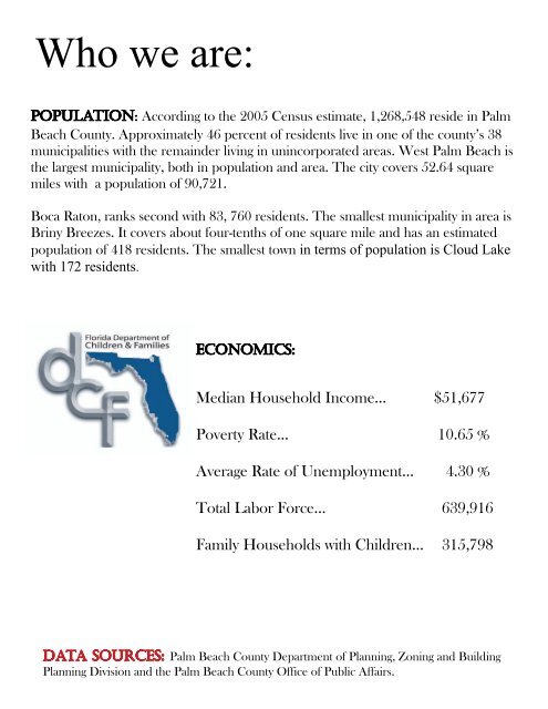 Annual Report to the Community - Florida Department of Children ...