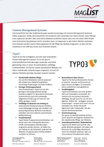 Content-Management-Systeme Typo3