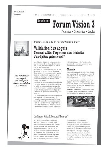 Forum Vision 3 - Etat de GenÃ¨ve