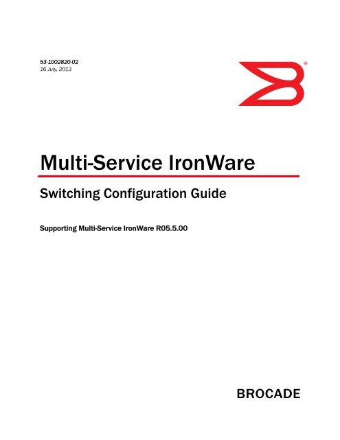 Download complete user manual (PDF). - Brocade