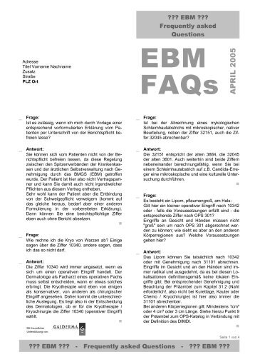 EBM-FAQs 4.2005 - Euro-Melanoma 2013