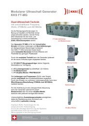 Modularer Ultraschall Generator KKS FT-MG - KKS Ultraschall AG