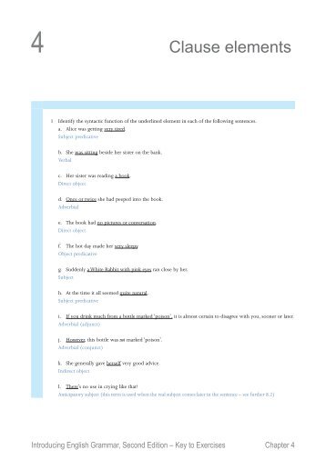 Clause elements - Fagbokforlaget