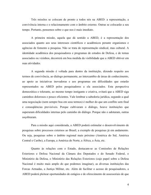 ABED – discurso de abertura - Arquivo Ana Lagôa - UFSCar