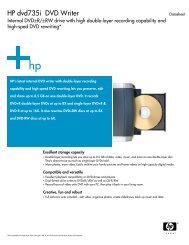 HP dvd735i DVD Writer Internal Datasheet (PDF)