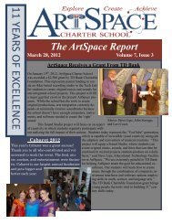 3rd Quarter Newsletter - ArtSpace Charter School