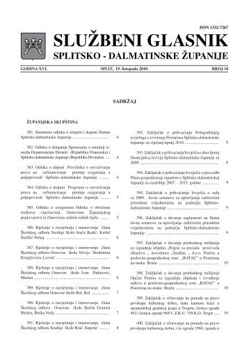 SADRÅ½AJ - Splitsko-dalmatinska Å¾upanija