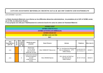 Le Relais Assistants Maternels vous informe sur les diffÃ©rentes ...