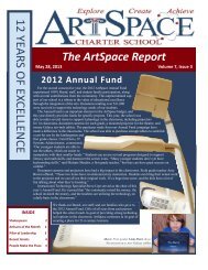 3rd/4th Quarter Newsletter - ArtSpace Charter School