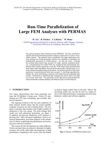 Run-Time Parallelization of Large FEM Analyses with PERMAS - intes