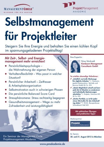 Seminar: Selbstmanagement für Projektleiter - Management Circle AG