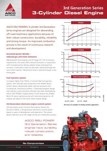 3rd Generation Series 3-Cylinder Diesel Engine - AGCO Power