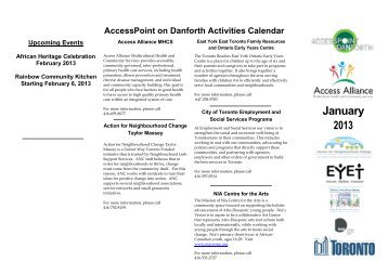 January 2013 - Access Alliance