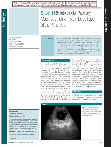 Case 136: Intraductal Papillary Mucinous Tumor (Main ... - RIHUC