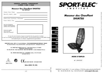 Masseur dos Chauffant SHIATSU - Sport-elec.com