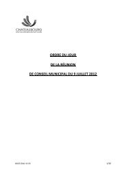 Conseil Municipal du 9 juillet 2012 - Chateaubourg