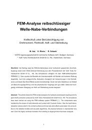 FEM-Analyse reibschlüssiger Welle-Nabe-Verbindungen - intes