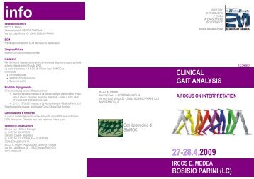 CLINICAL GAIT ANALYSIS BOSISIO PARINI (LC) - E. Medea