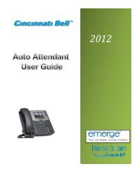 Auto Attendant User Guide - Cincinnati Bell