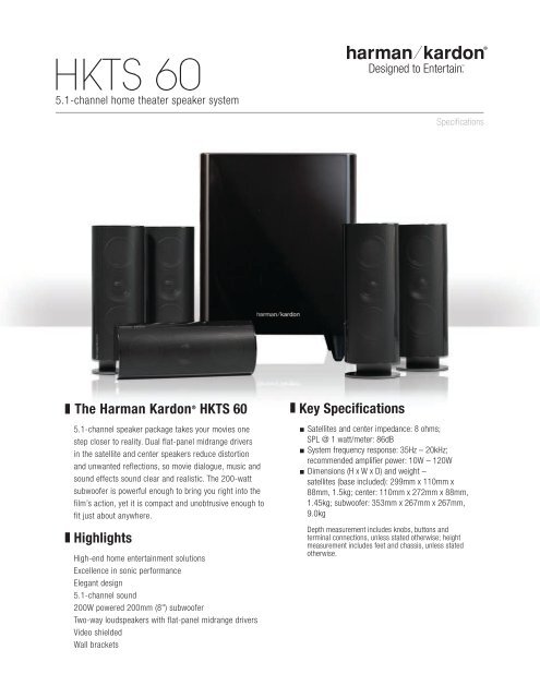 HKTS 30 Home Theatre Speaker System | escapeauthority.com