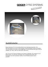 Ausfallrutsche - Geiger Cytec Systems AG