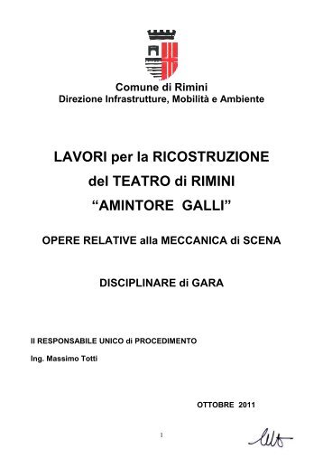 Disciplinare - Comune di Rimini