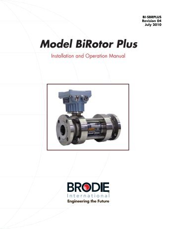 Single Case BiRotor Plus Manual - Brodie International