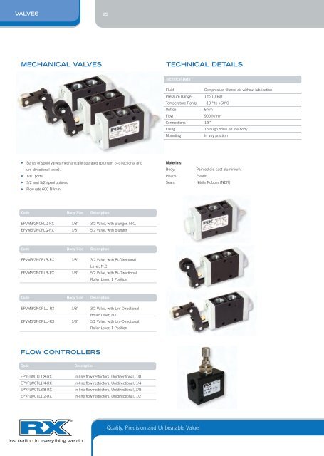 RX Pneumatics Catalogue (RX01-12) - 11.9MB - View - Eriks UK