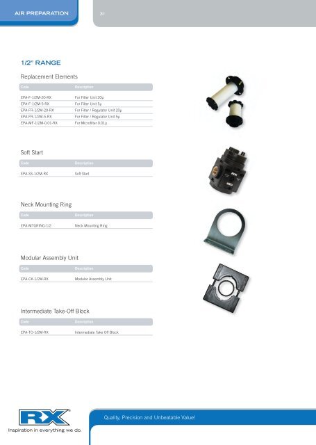 RX Pneumatics Catalogue (RX01-12) - 11.9MB - View - Eriks UK