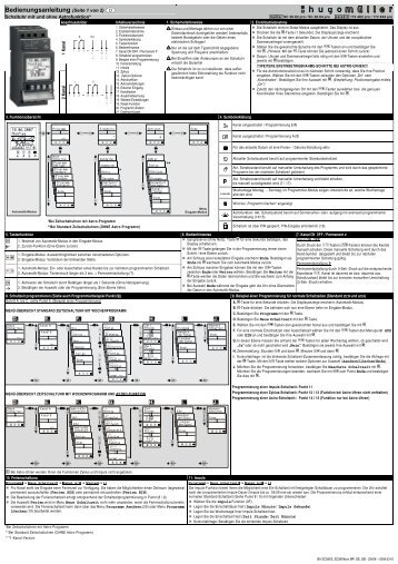 Bedienungsanleitung (Seite 1 von 2) D - Hugo Müller