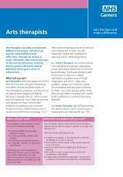 77679-11-09 AHP Arts Therapist Factsheet - NHS Careers