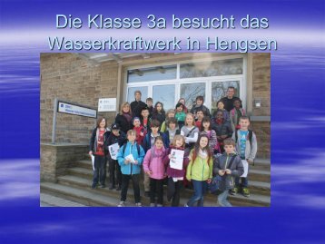 Besuch des Wasserkraftwerkes - Franziskus-Grundschule