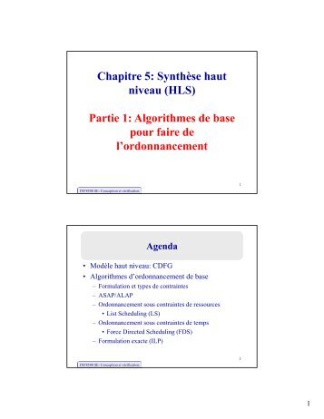 Algorithmes de base pour ordonnancement - Moodle