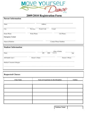 new reg form - Move Yourself Dance